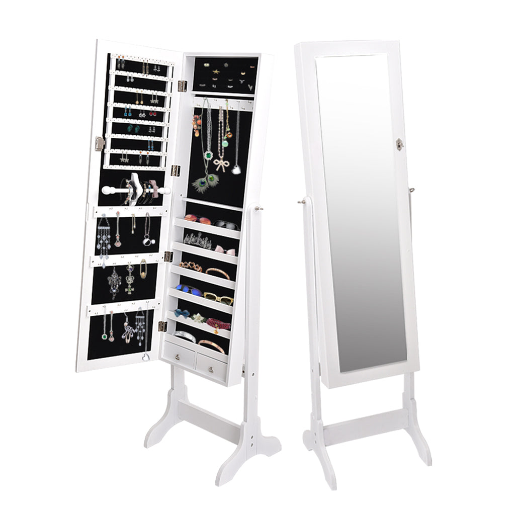 Levede Mirror Jewellery Cabinet Makeup-2006733194120007680