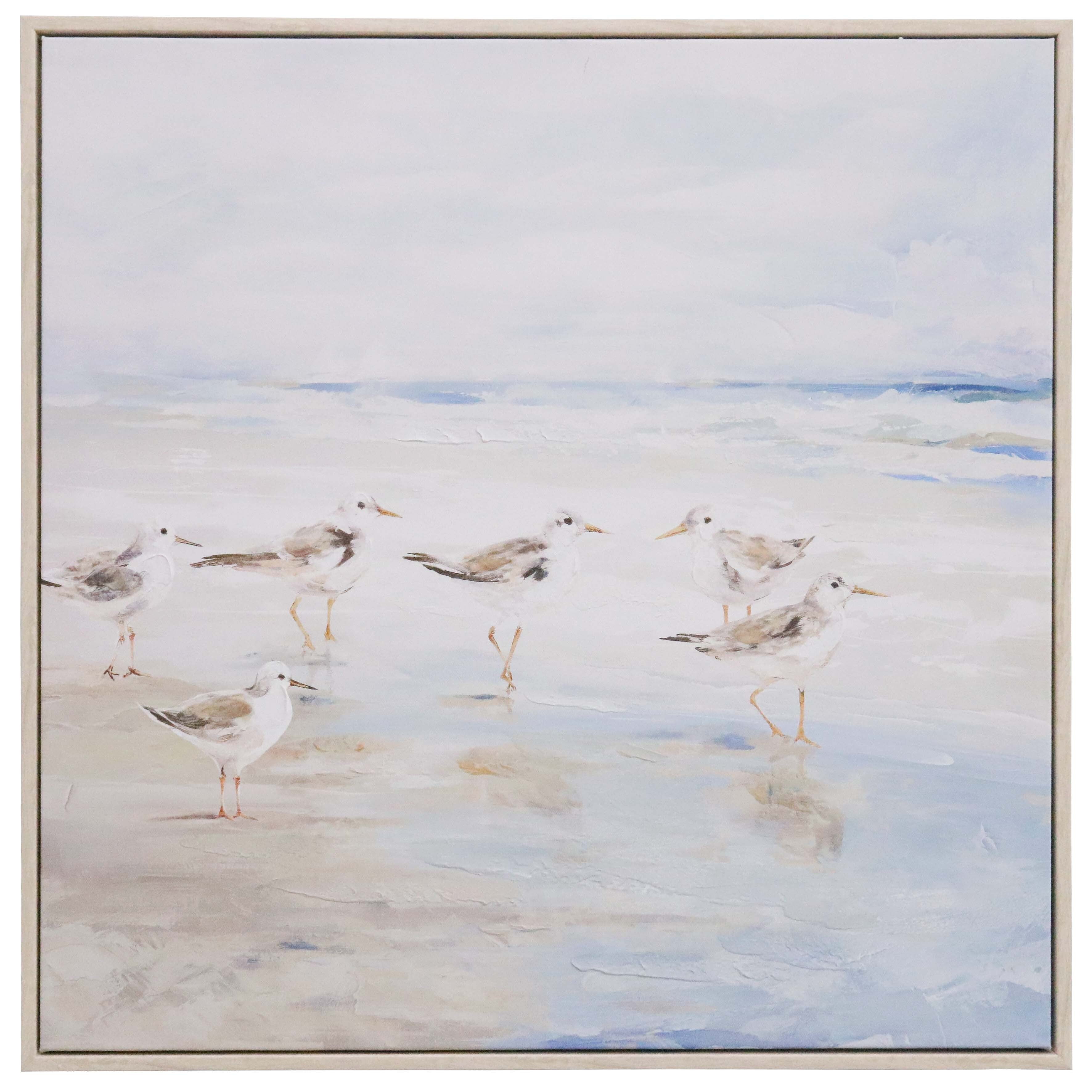 Framed Canvas Sandpipers