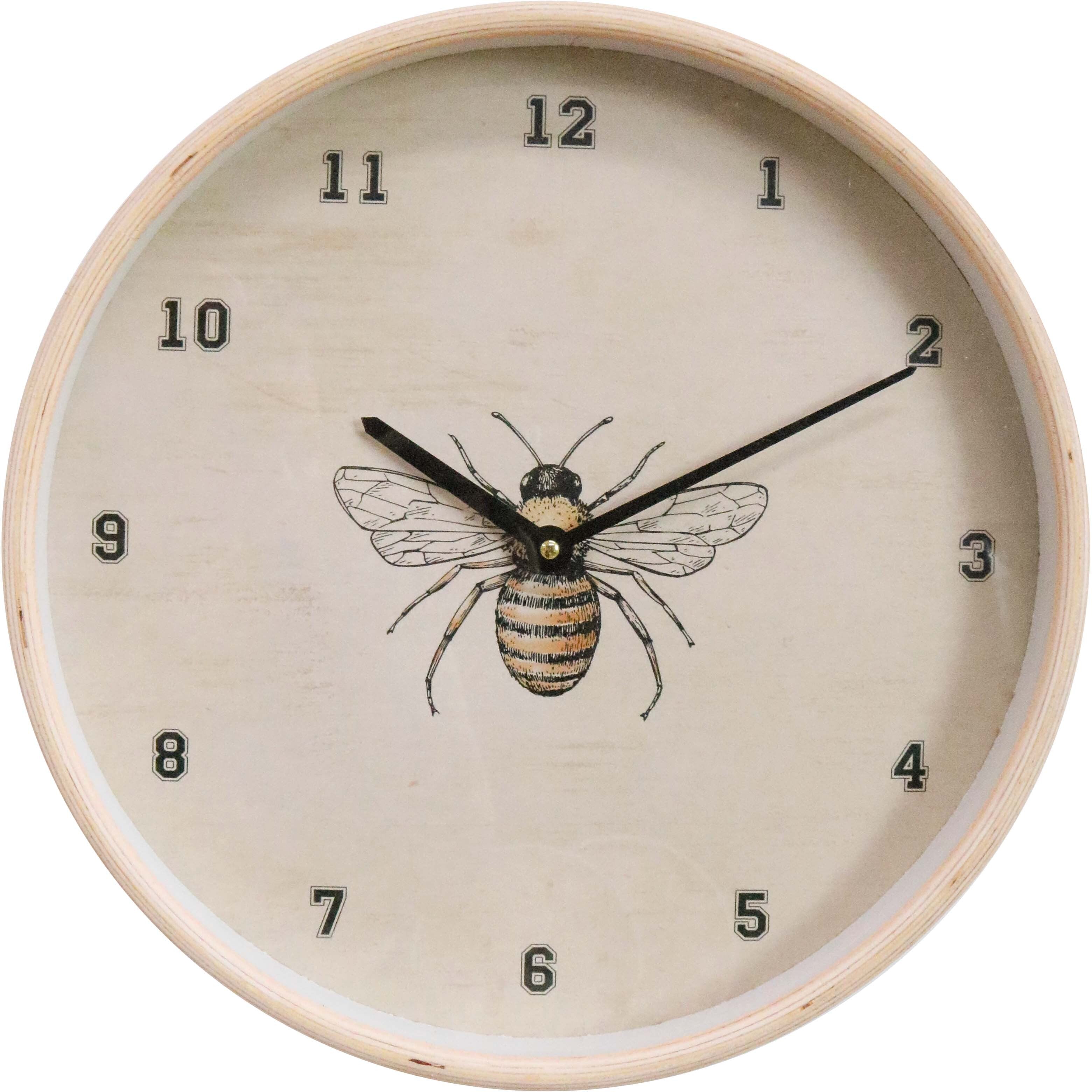 Clock Bee / Glass 40cm | 40 x 40 x 5.5 cm Main image