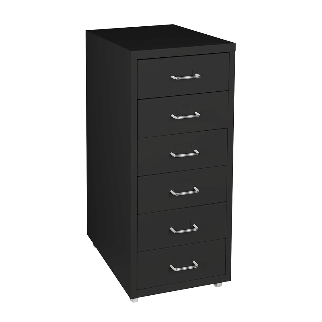 Levede 6 Drawer Office Cabinet Drawers Black-2006733172280266753 Main image
