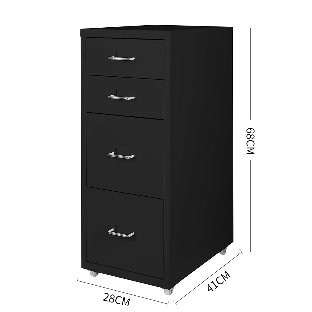 4-Drawer Black Office Cabinet Drawers Secondary image