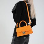 Womens Light Solid-Colour Commuter Crossbody Bag With Lock Closure - Bags Backpacks & Luggage