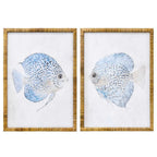 Framed Print Asstd Blue Fish