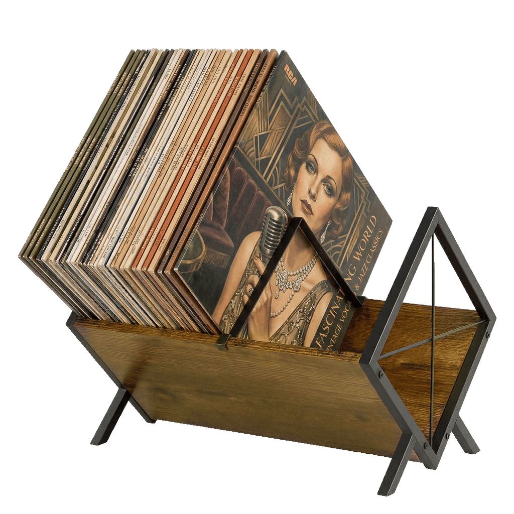 Levede Vinyl Record Storage Rack Display Shelf LP Album Books Holder Adjustable-2050059013638459400