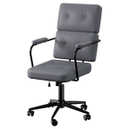 LEVEDE Ergonomic Office Chair Computer PU Grey-2029387206975688712