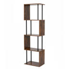Levede Bookshelf 5 Tier Display Shelf Bookcase Storage Rack S-Shaped Anti-Tip-2050056772479225865