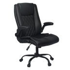 Levede Executive Office Chair Footrest PU Leather Tilt Gaming Work Seat Black-2050056783220838408