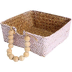 Napkin Holder Wash Pink/beads | 20 x 20 x 7 cm