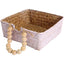 Napkin Holder Wash Pink/beads | 20 x 20 x 7 cm