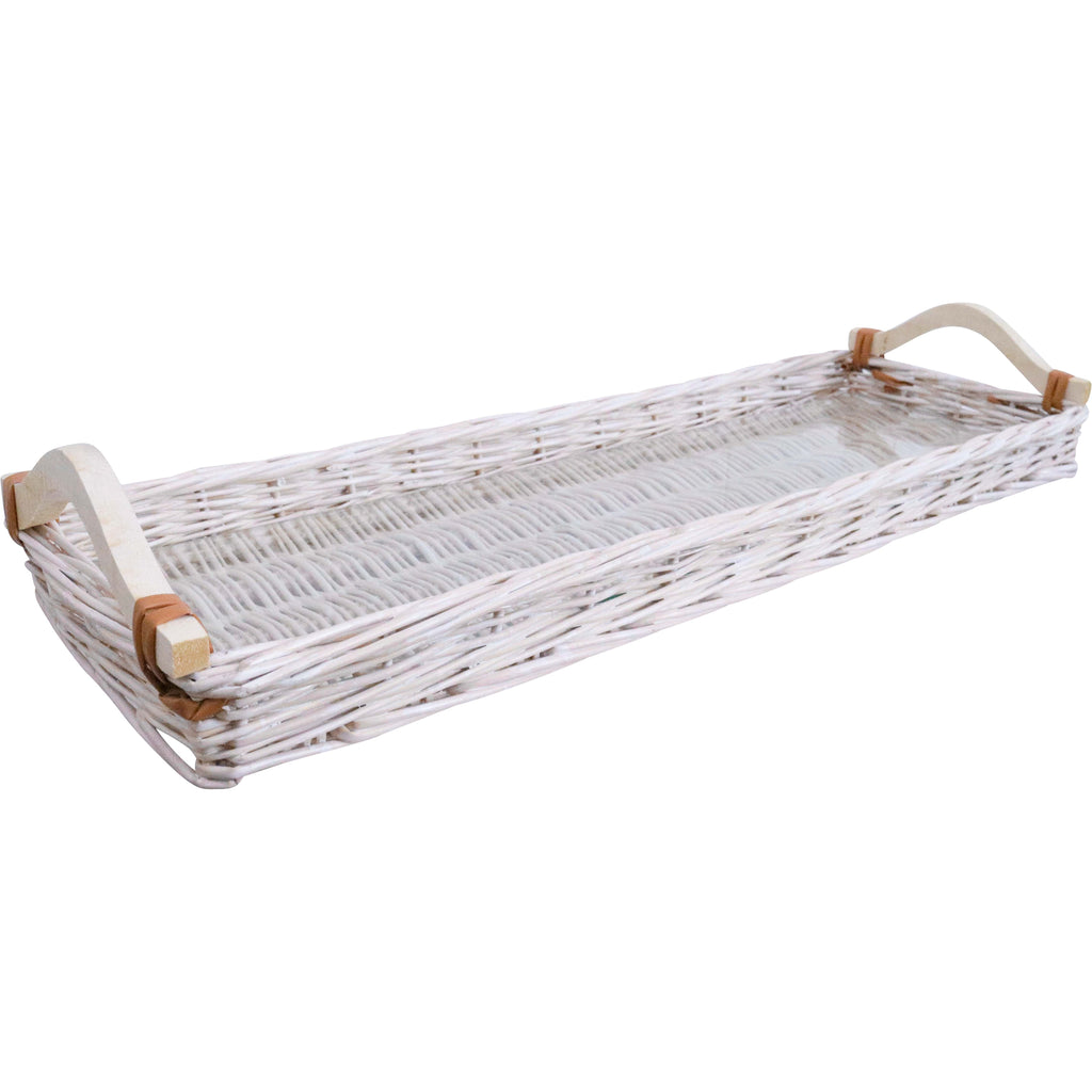 Tray Charcuterie Wicker White | 60 x 20 x 4 cm