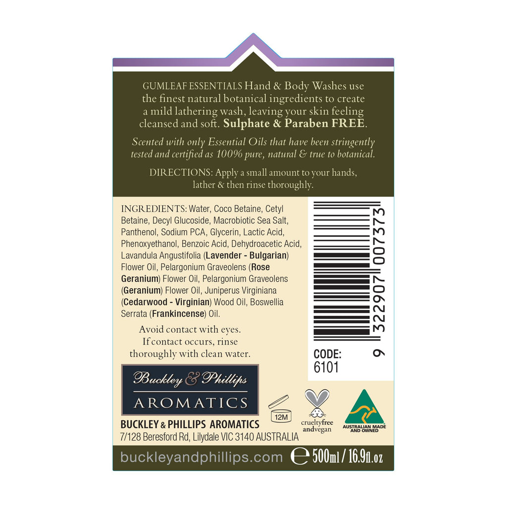 Relaxing Hand & Body Wash 500ml