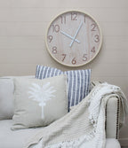 Clock Balsa/glass 60cm | 60 x 60 x 5.5 cm