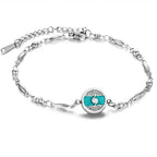 Stainless Steel Openable Aromatherapy Essential Oil Diffuser Box Adjustable Life Tree Essential Oil Bracelet - 03style