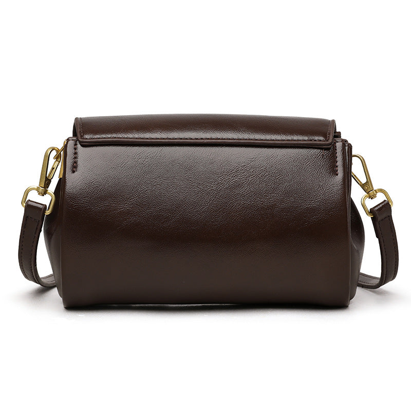 Versatile Retro Multi-Compartment Commuter Casual Crossbody Bag - Dark Brown - Bags Backpacks & Luggage