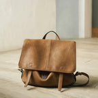 Vegetable-Tanned Leather Messenger Backpack - Bags Backpacks & Luggage