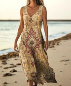 Summer Sleeveless Casual Print Temperament Long Dress - 43 Model E688 / L - Dresses