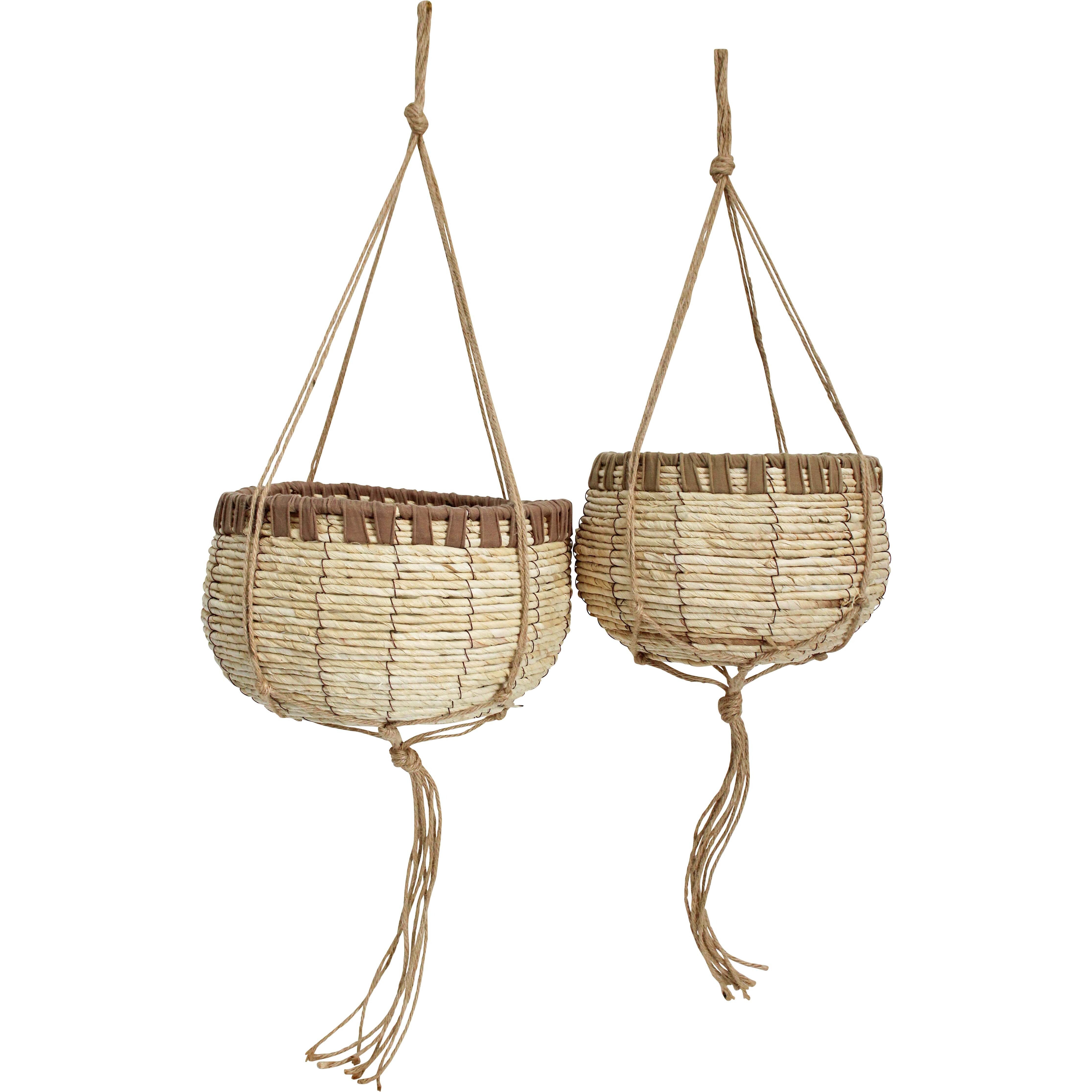 Woven Planter S/2 Edged Hanger Main image