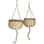 Woven Planter S/2 Edged Hanger