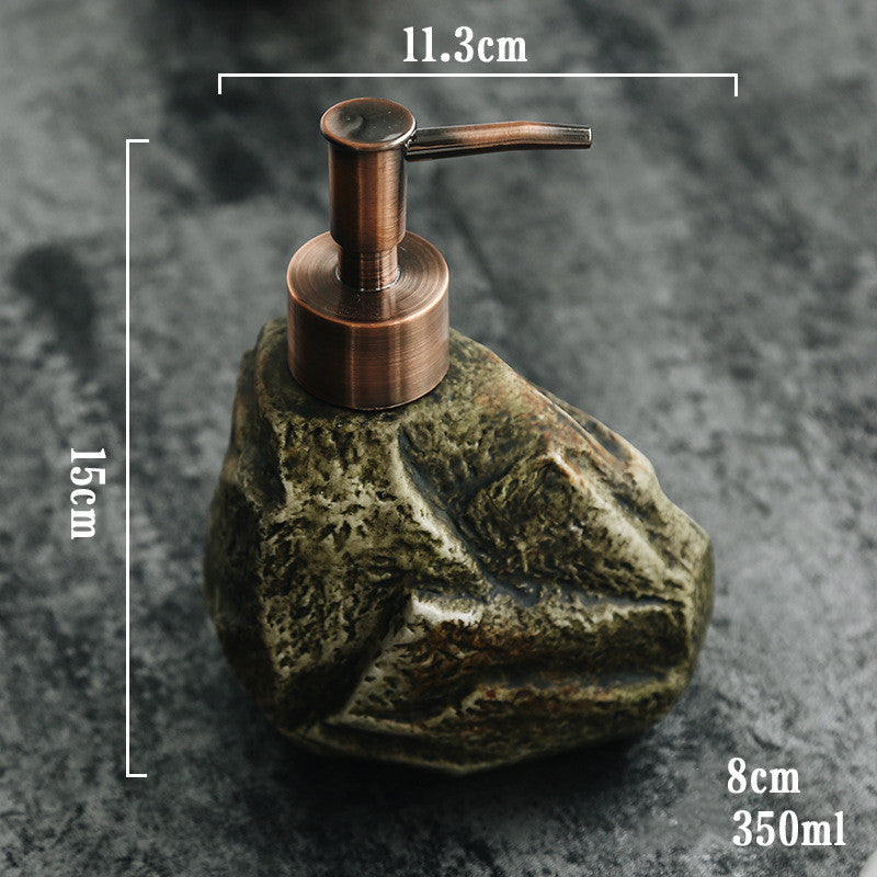 Retro Ceramic Stone Soap Dispenser - A - Soap Dispensers