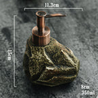 Retro Ceramic Stone Soap Dispenser - A - Soap Dispensers