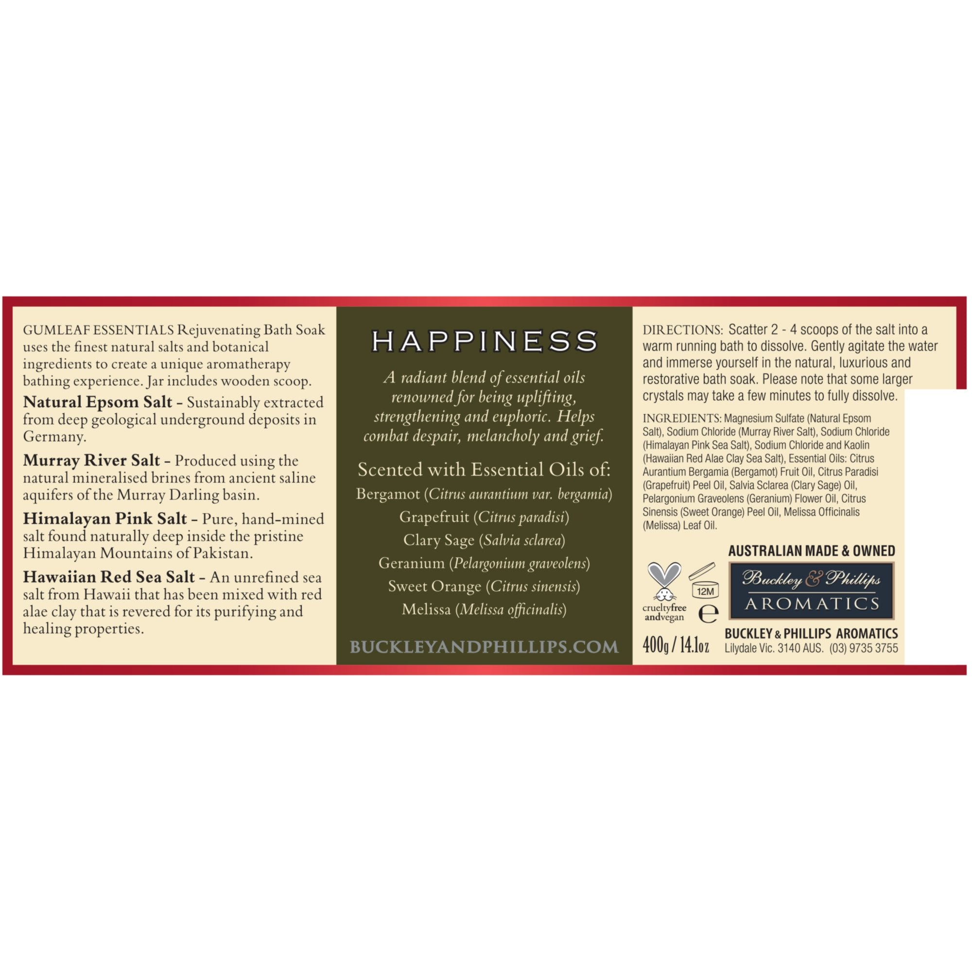 Happiness Bath Soak 400grams