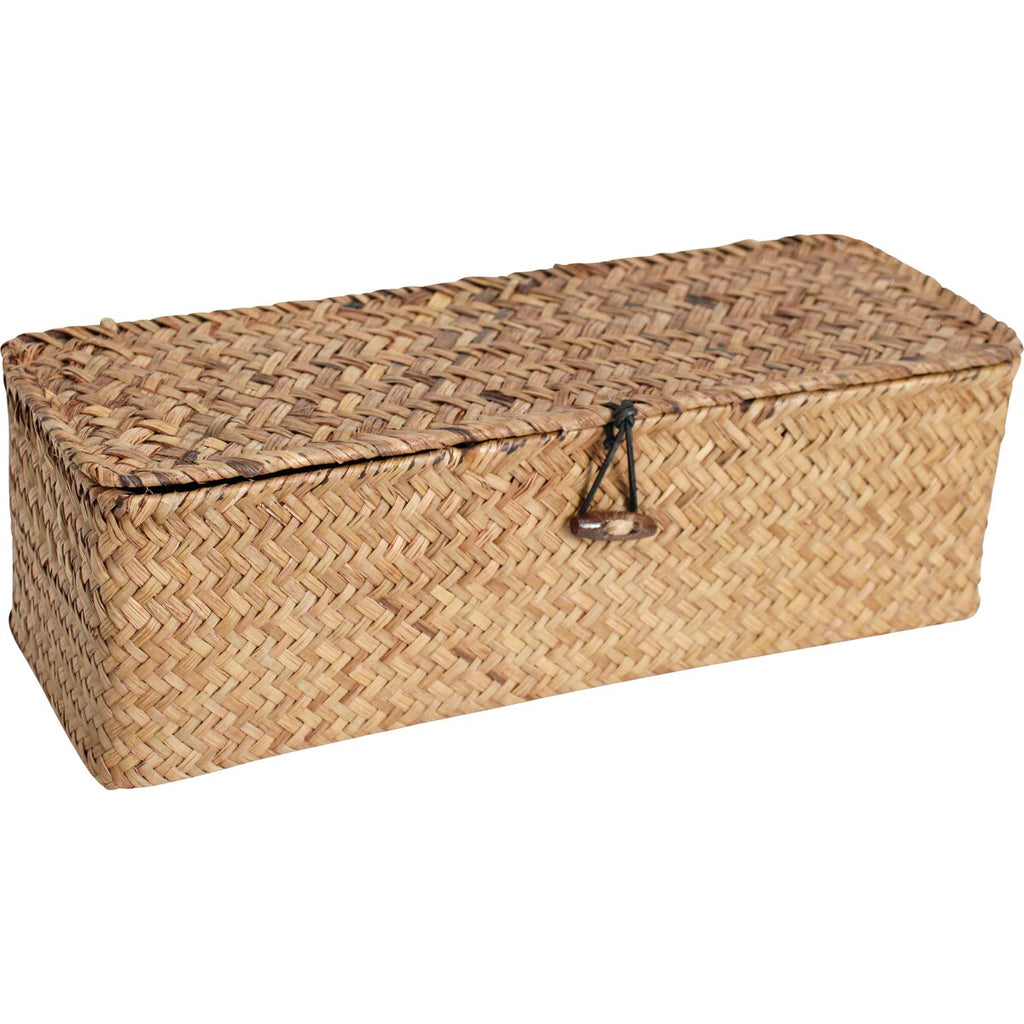 Woven Case W/ Sections Nat | 33 x 13 x 11 cm