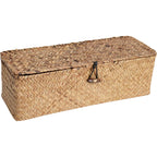 Woven Case W/ Sections Nat | 33 x 13 x 11 cm