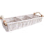 Tray Wicker Storage White | 50 x 17 x 7 cm