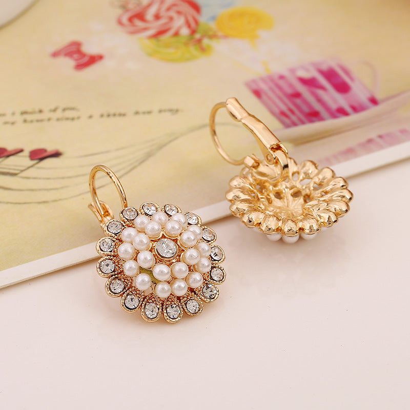 Bohemian Sun Flower Earrings - Gold - Earrings