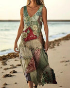 Summer Sleeveless Casual Print Temperament Long Dress - 42 Model E688 / L - Dresses
