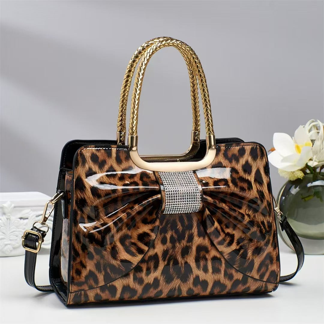 Embellished Versatile Leopard-print Womens Bag - Bags Backpacks & Luggage