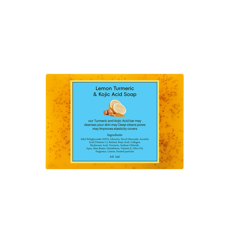 Turmeric Lemon Soap Handmade Cold Process - No 5 English Version / 1PCS - Soaps