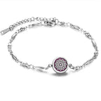 Stainless Steel Openable Aromatherapy Essential Oil Diffuser Box Adjustable Life Tree Essential Oil Bracelet - 06style