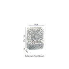 Bohemian Style Ceramic Sanitary Ware Sets - Square Lotion Bottle Gargle Cup Toothbrush Holder - Toothbrush - Bathroom