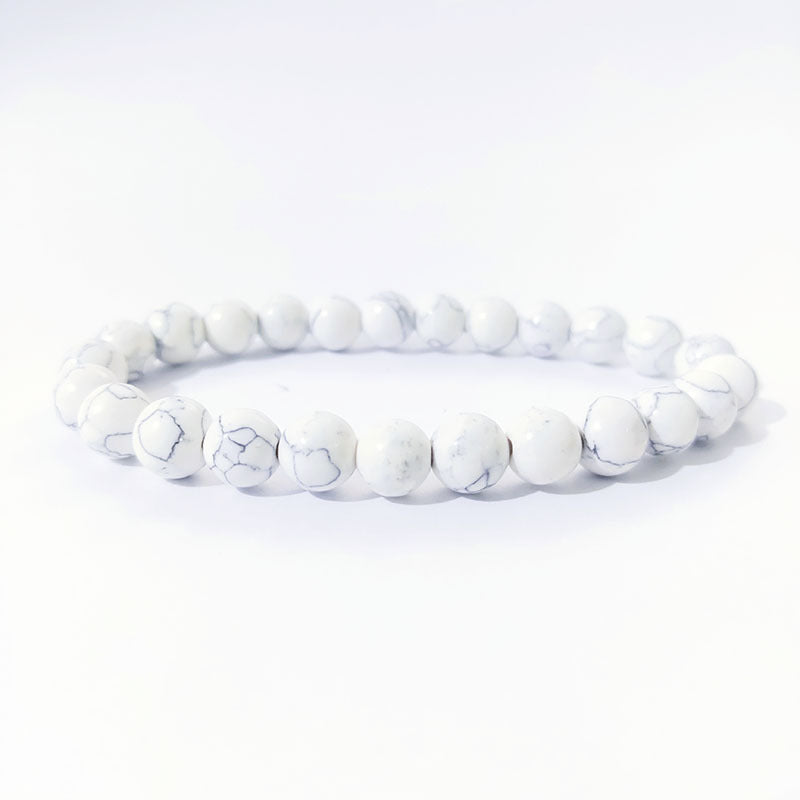 Tiger Eye Stone Bracelet Natural Stone Bracelet - White Pine / 8mm - Stone Bracelets