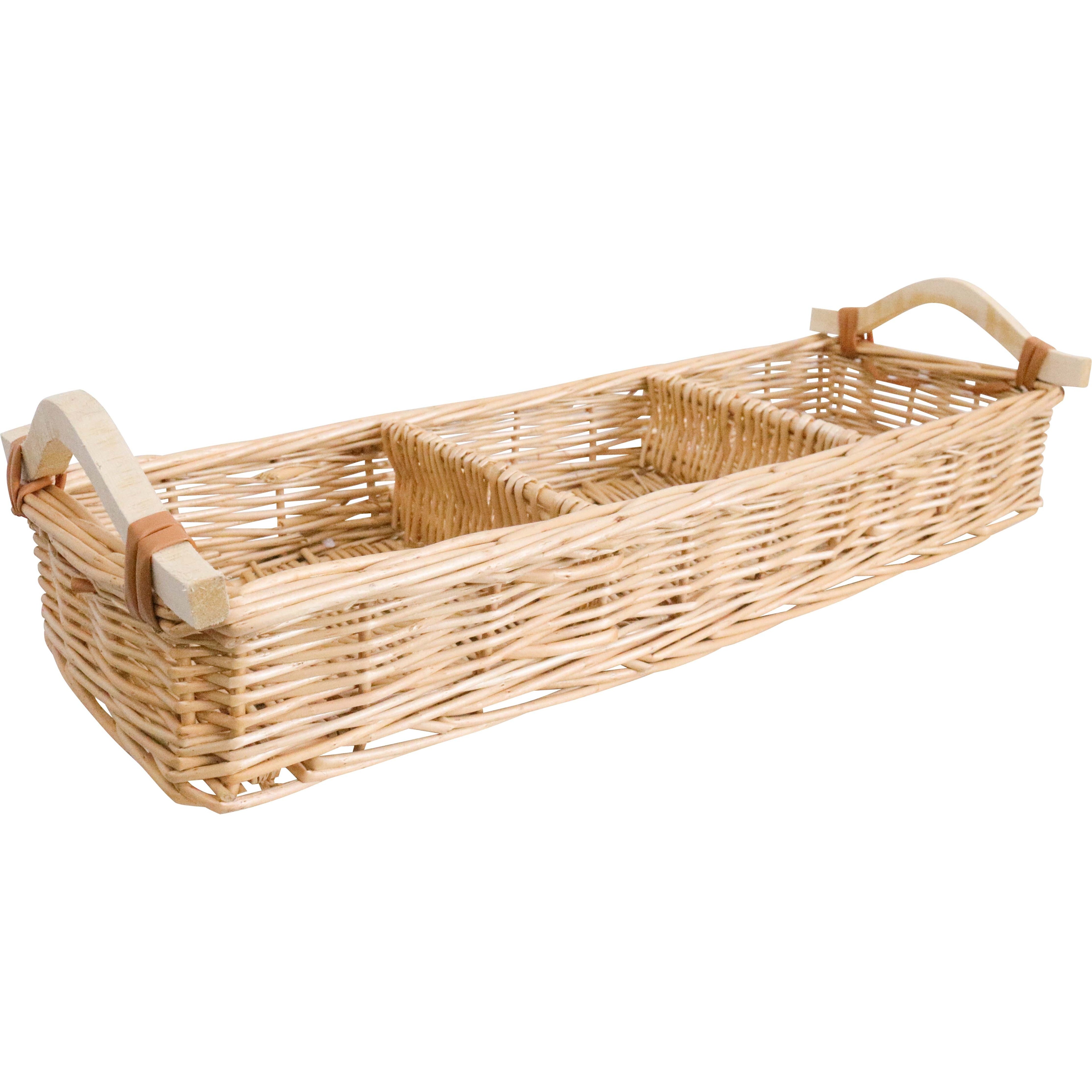 Tray Wicker Storage Natural | 50 x 17 x 7 cm