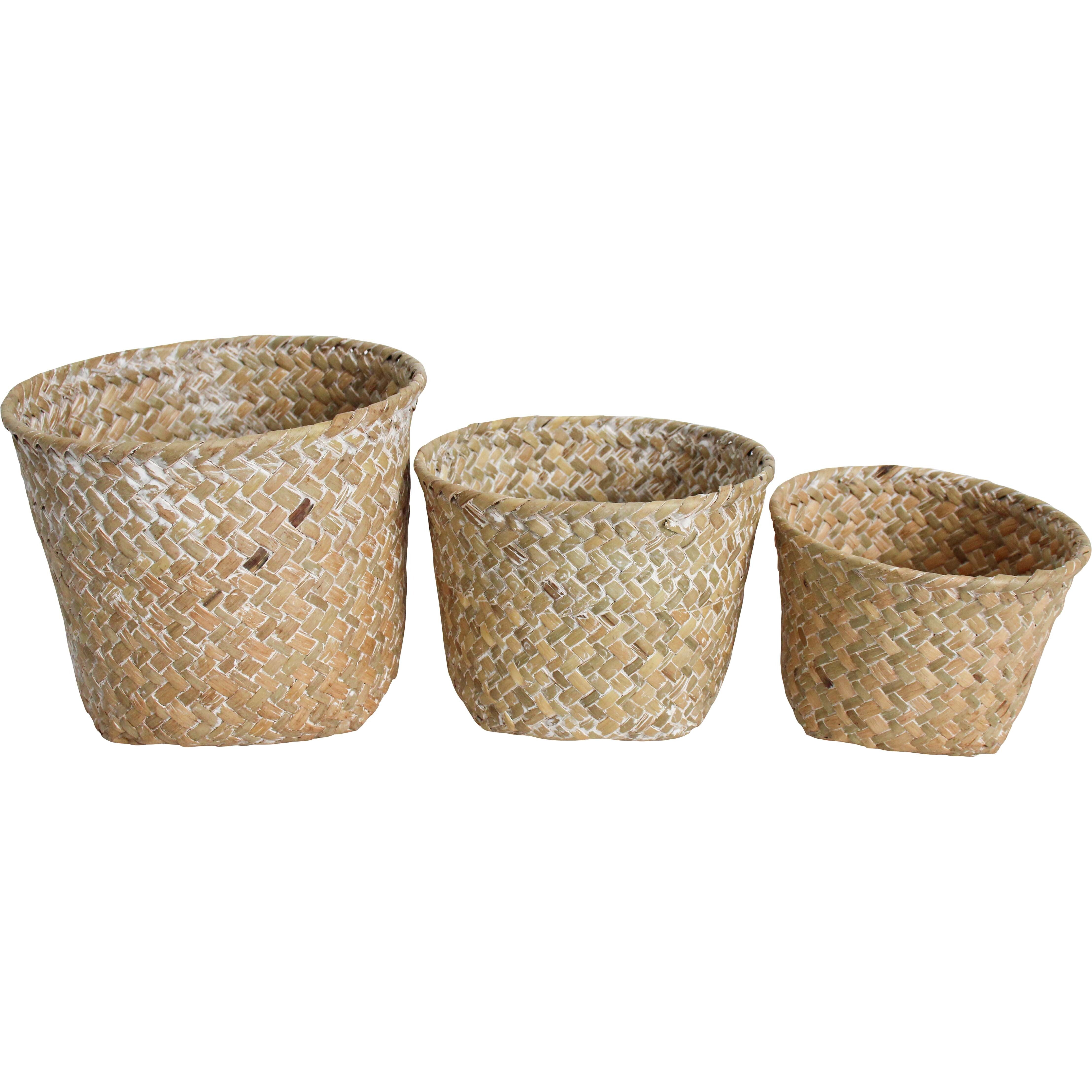 Woven Tubs S/3 Nat/wash Main image