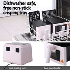Devanti Air Fryer 9L Dual Zone Fryers 2600W Pink