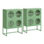 Artiss 2x Buffet Sideboard Cabinet ELLA Cupboard Storage Glass Doors Metal Green