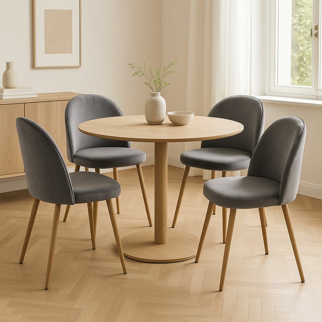 Levede 4x Dining Chairs Seat French Grey-2006732720729886727