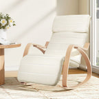 Artiss Rocking Armchair Footrest Nursing Beige Afton