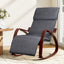 Artiss Rocking Armchair Footrest Nursing Charcoal Afton