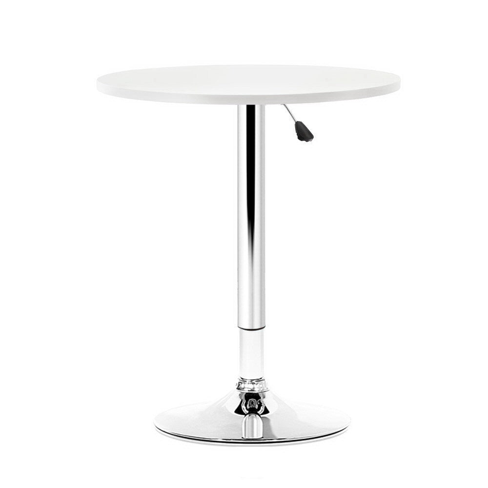 Bar Table Gas Lift Round - White Main image