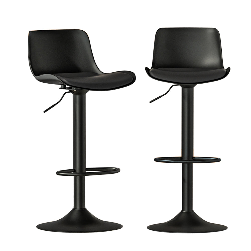 Bar Stools Padded Seat Gas Lift (set of 2) - Black Main image
