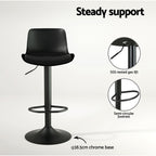 Artiss 2x Bar Stools Padded Seat Gas Lift Black