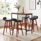 Artiss 5Pcs Bar Table and Stools Set Dining Desk Kitchen Chairs Cafe Pub Wood