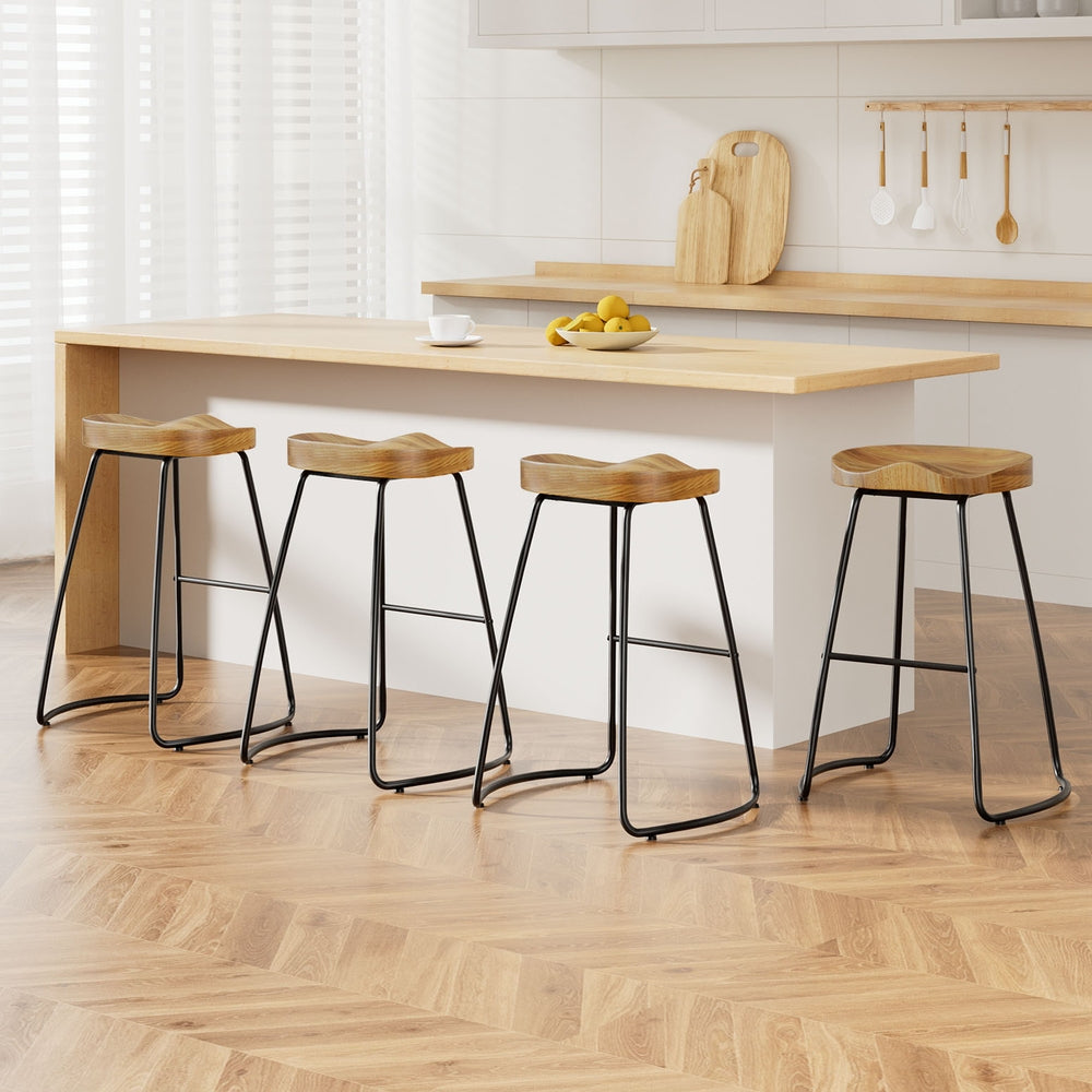 Bar Stools Tractor Seat 65cm (set of 4) - Wooden Main image
