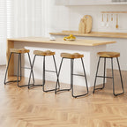 Artiss 4x Bar Stools Tractor Seat 65cm Wooden