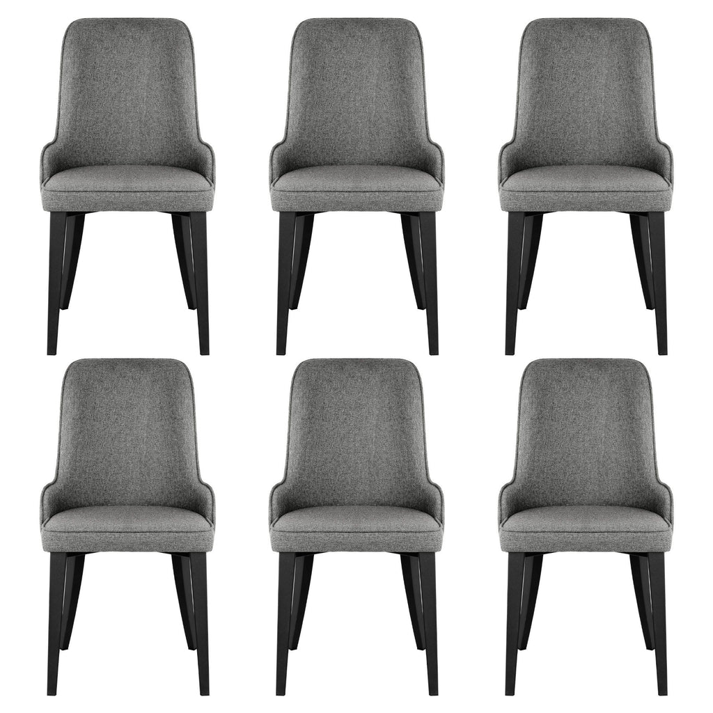 Artiss Dining Chairs Set of 6 Linen Fabric Grey