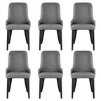 Artiss Dining Chairs Set of 6 Linen Fabric Grey